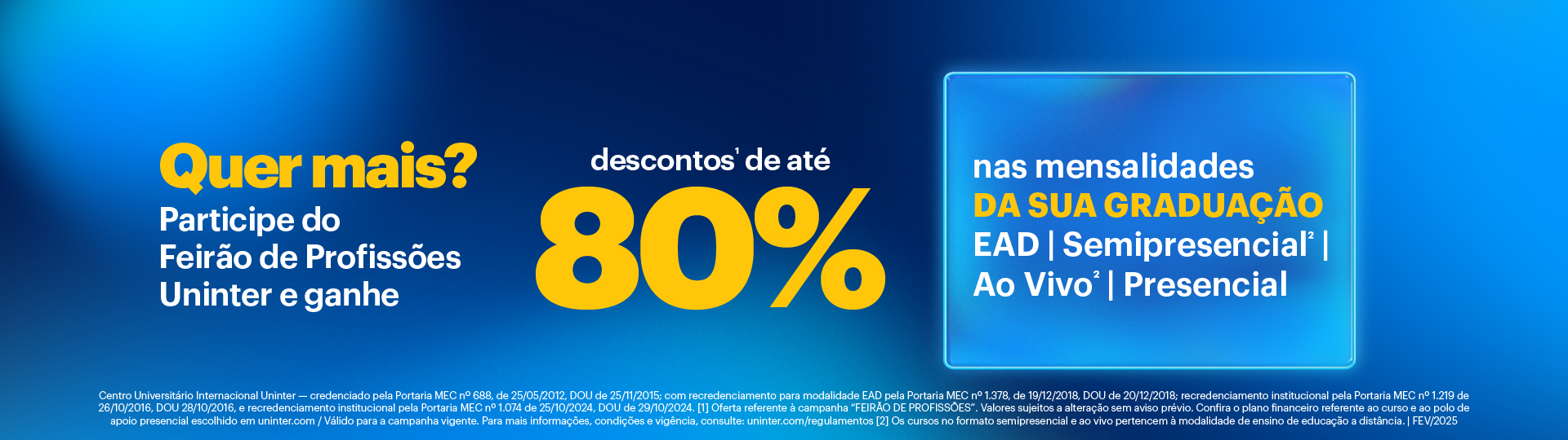 Promoção Feirão de Profissões