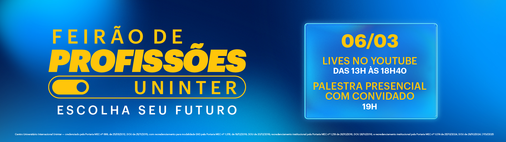 Banner Feirão de Profissões